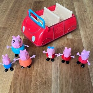 Peppa pig car & peppa’s family figures